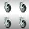 Service Caster 5 Inch SS Thermoplastic Rubber Swivel Top Plate Caster Set with Brake SCC SCC-SS20S514-TPRB-TLB-4 - alternate 1
